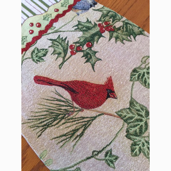 Cardinal/Bluebird Holiday Table Runner - Picture 3 of 6